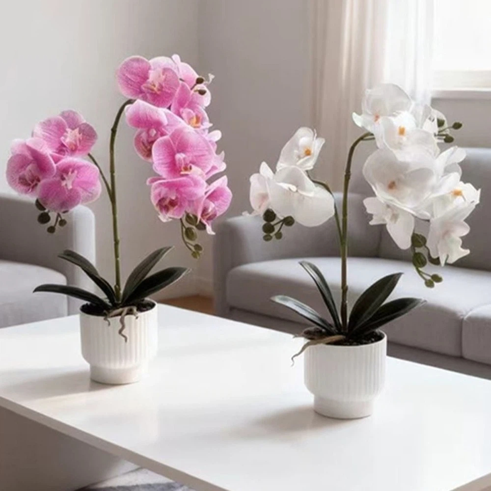 Bonsai Garden Pot - Orquídea Mariposa Artificial Multiflor con Maceta