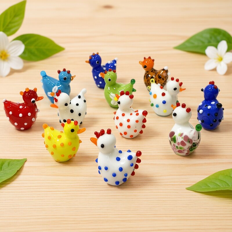 Bonsai Garden Japan - 2 UNIDADES Estatuetas Miniaturas de Gallina