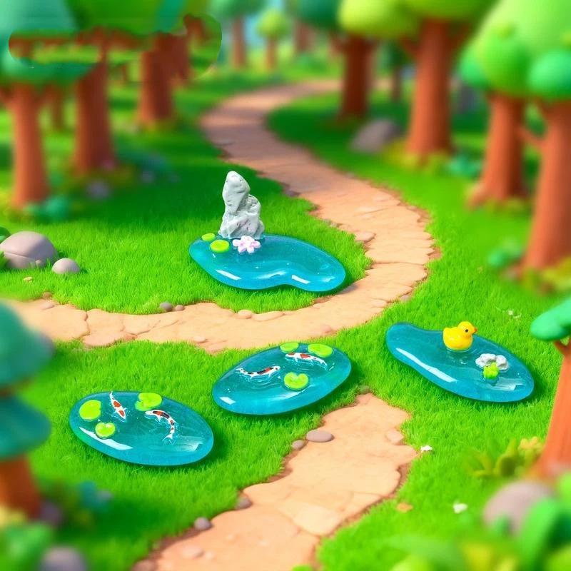 Figuras de Resina de Lago con  - Bonsai Garden With Koi Pond reseña y precio
